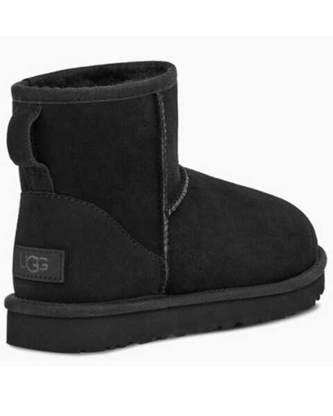 Image #4 - UGG Women's Classic Mini II Lined Short Suede Boots - Round Toe, Black, hi-res
