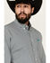 Image #2 - Cinch Men's Checkered Print Long Sleeve Button-Down Stretch Western Shirt, Teal, hi-res