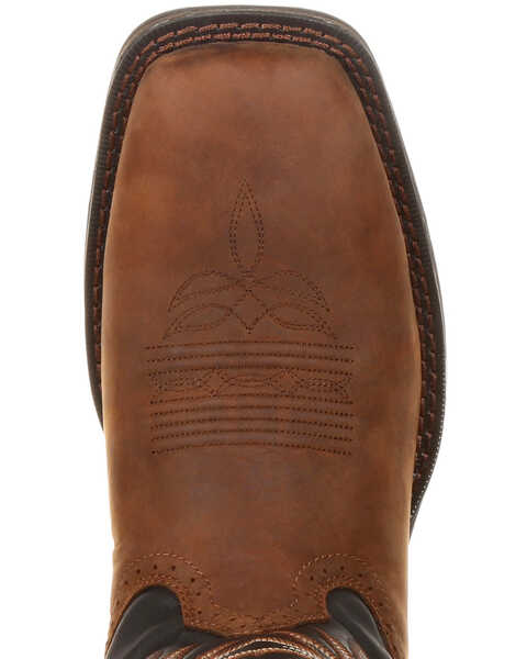 Image #6 - Durango Men's Rebel Pull On Western Performance Boots - Broad Square Toe, Chocolate, hi-res