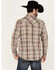 Image #4 - Moonshine Spirit&reg; Men's Load Plaid Print Long Sleeve Snap Western Shirt, Tan, hi-res