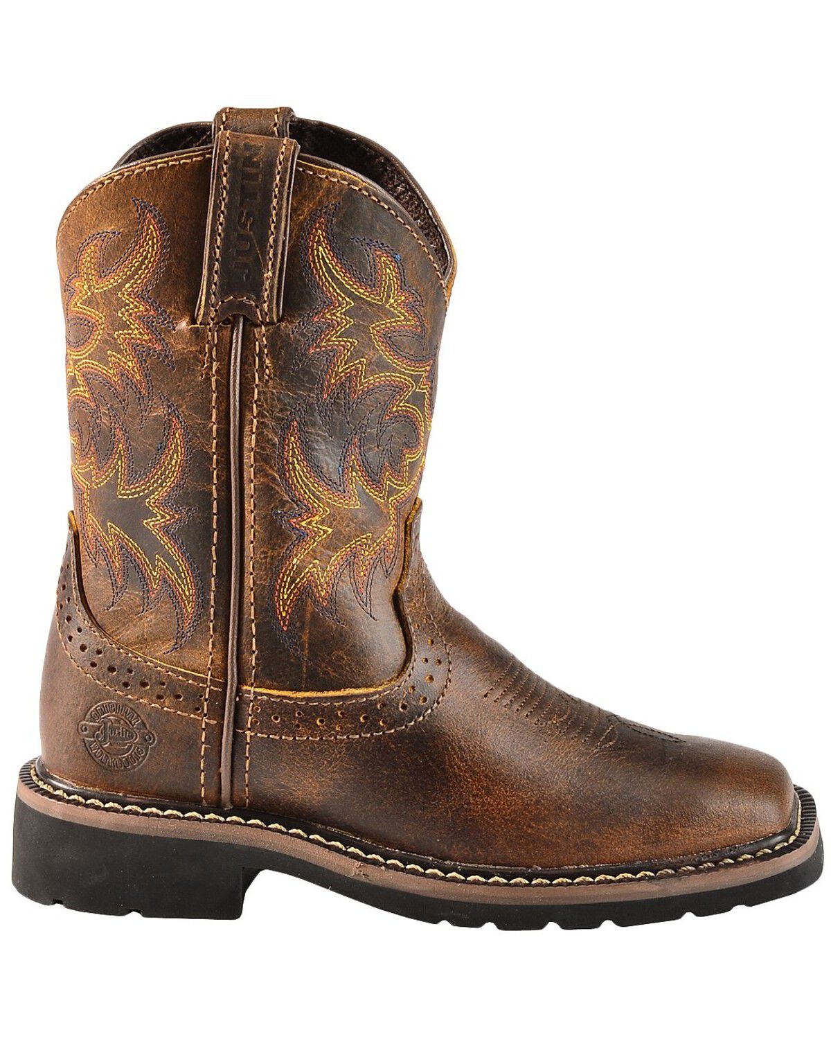Youth justin work boots top