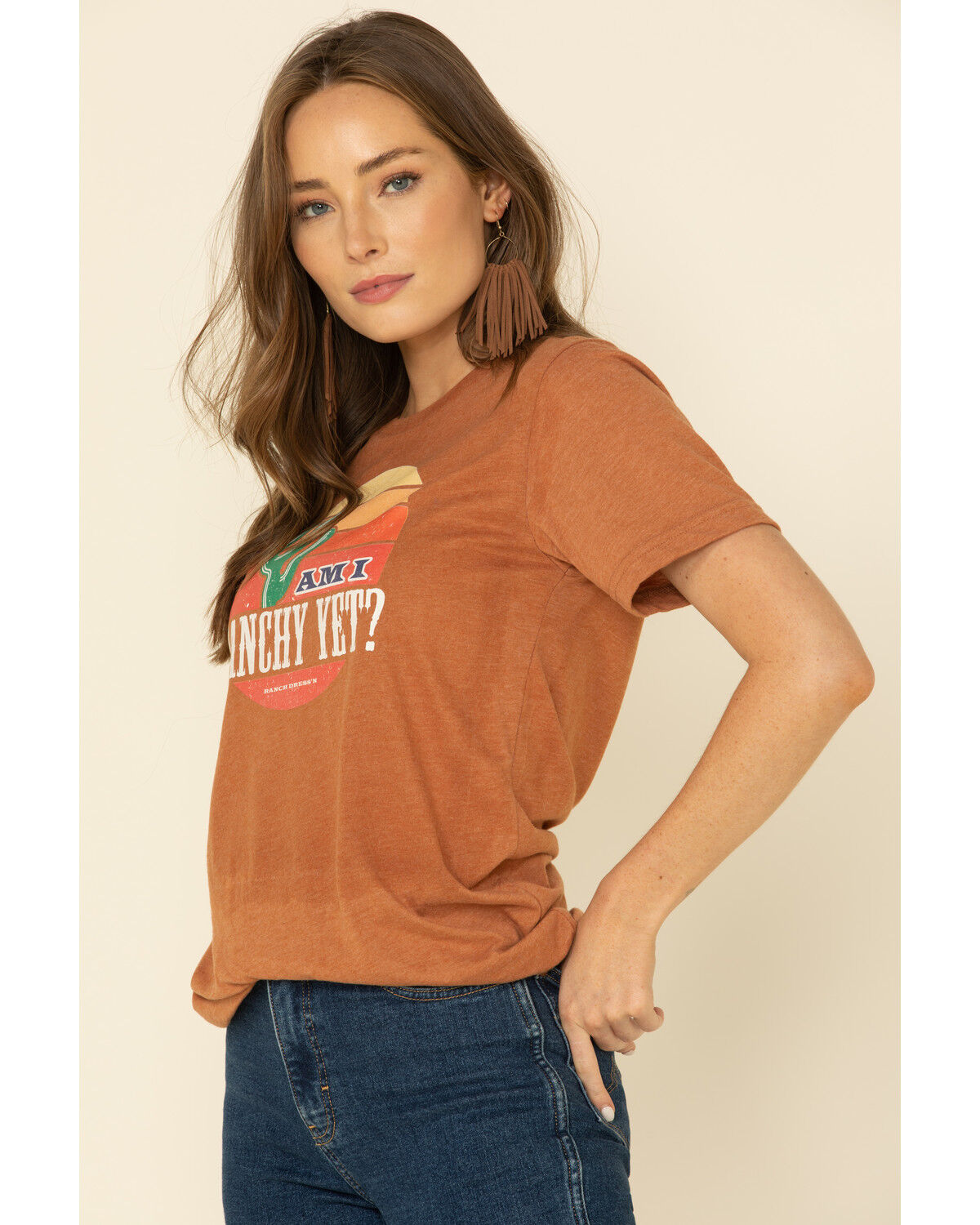 Image #3 - Ranch Dress'n Women's Am I Ranchy Yet Graphic Tee, Rust Copper, hi-res