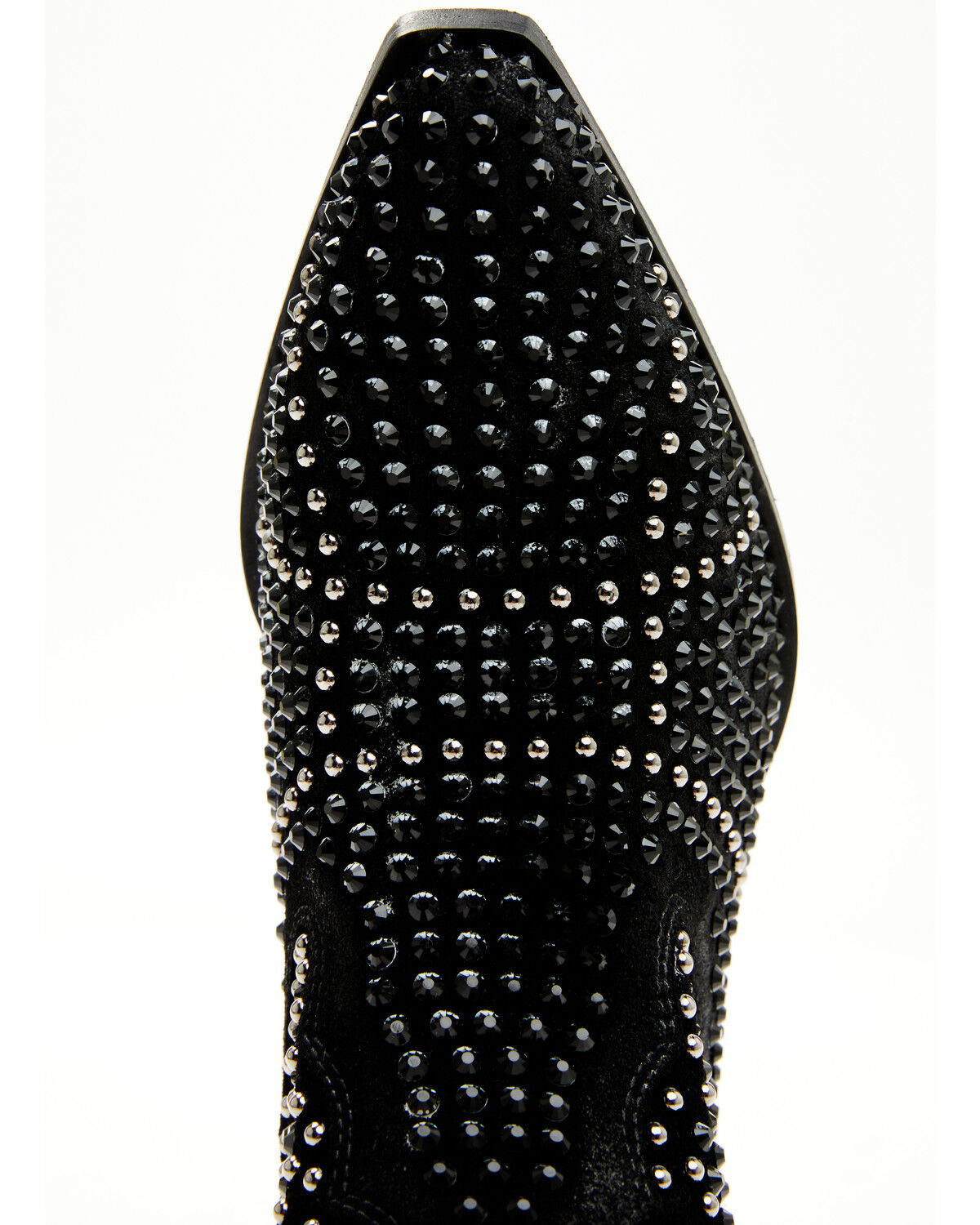 Image #6 - Italian Cowboy Women's Astra Studded Fashion Booties - Snip Toe, Black, hi-res