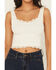 Image #3 - Fornia Women's Lace Trim Tank Top, White, hi-res