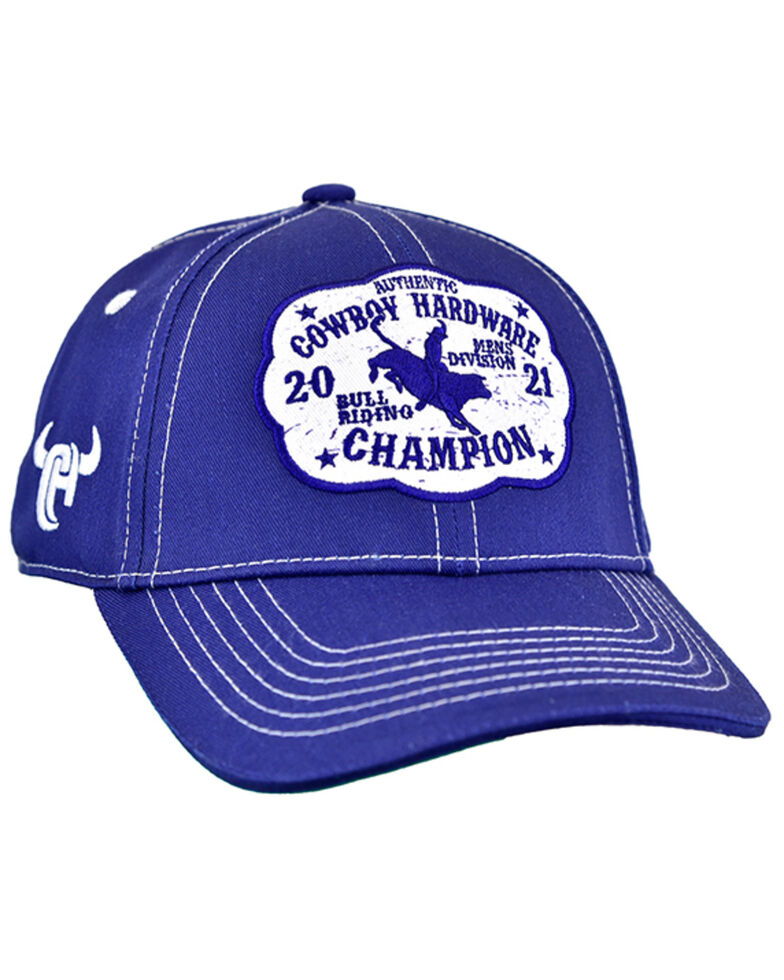 Cowboy Hardware Boys' Navy Champion Buckle Embroidered Patch Ball Cap , Navy, hi-res