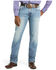 Image #1 - Ariat Men's M2 Stirling Relaxed Fit Stretch Bootcut Jeans, Blue, hi-res