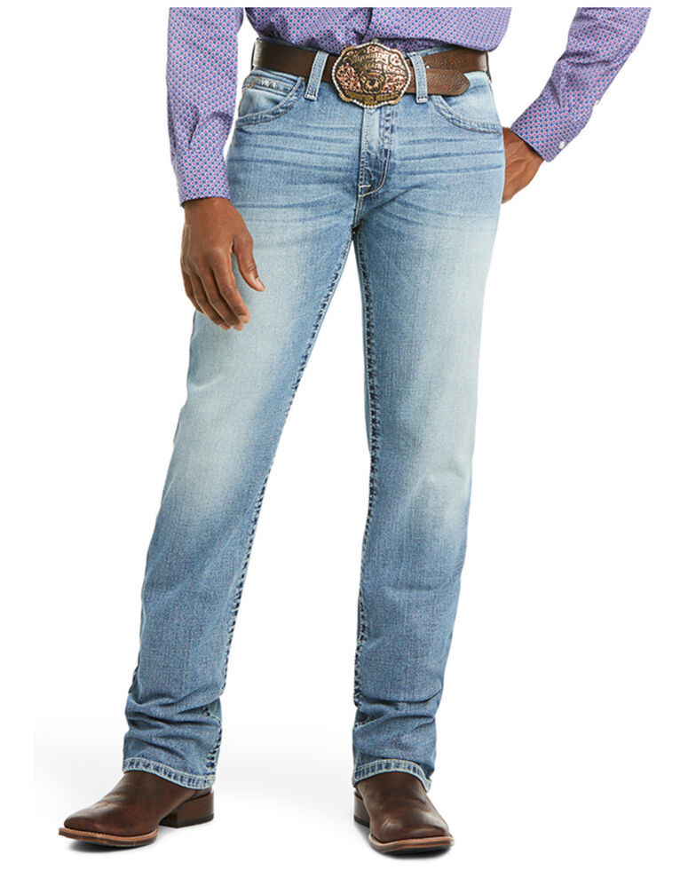 Ariat Men's M2 Stirling Shasta Low Rise Bootcut Jeans, Blue, hi-res