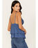 Image #4 - Tempted Women's Crochet Tiered Crop Cami, Blue, hi-res