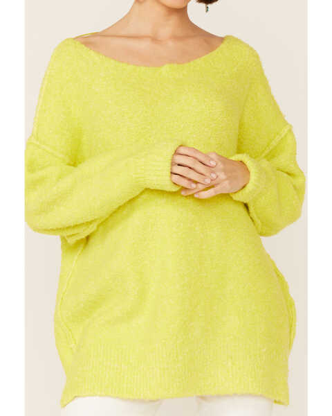 Image #3 - Free People Women's Citron Moira Slouchy Tunic Sweater, Yellow, hi-res