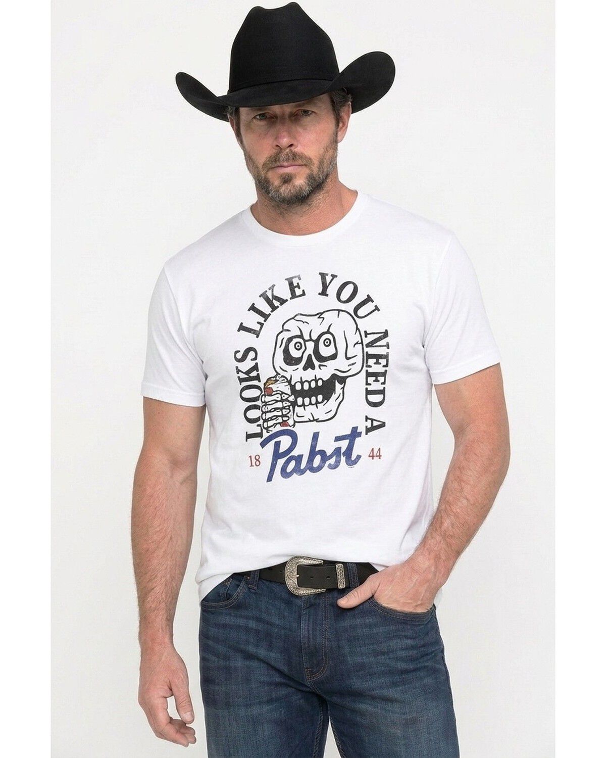 Pabst Men's Looks Like Pabst Short Sleeve Graphic T-Shirt, White, hi-res