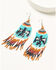 Image #2 - Idyllwind Women's Graylynn Beaded Fringe Earrings, Turquoise, hi-res