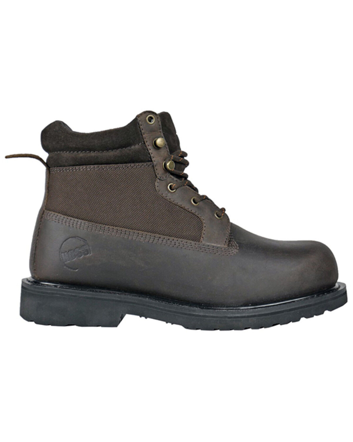 Image #2 - Hoss Men's Scout 6" Lace-Up Work Boots - Steel Toe, Brown, hi-res