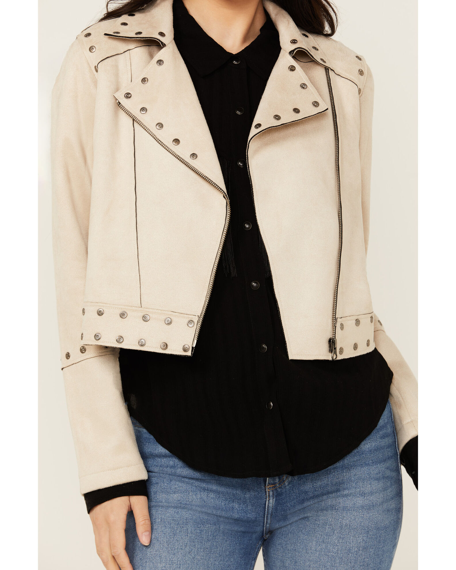 Embroidered moto jacket deals