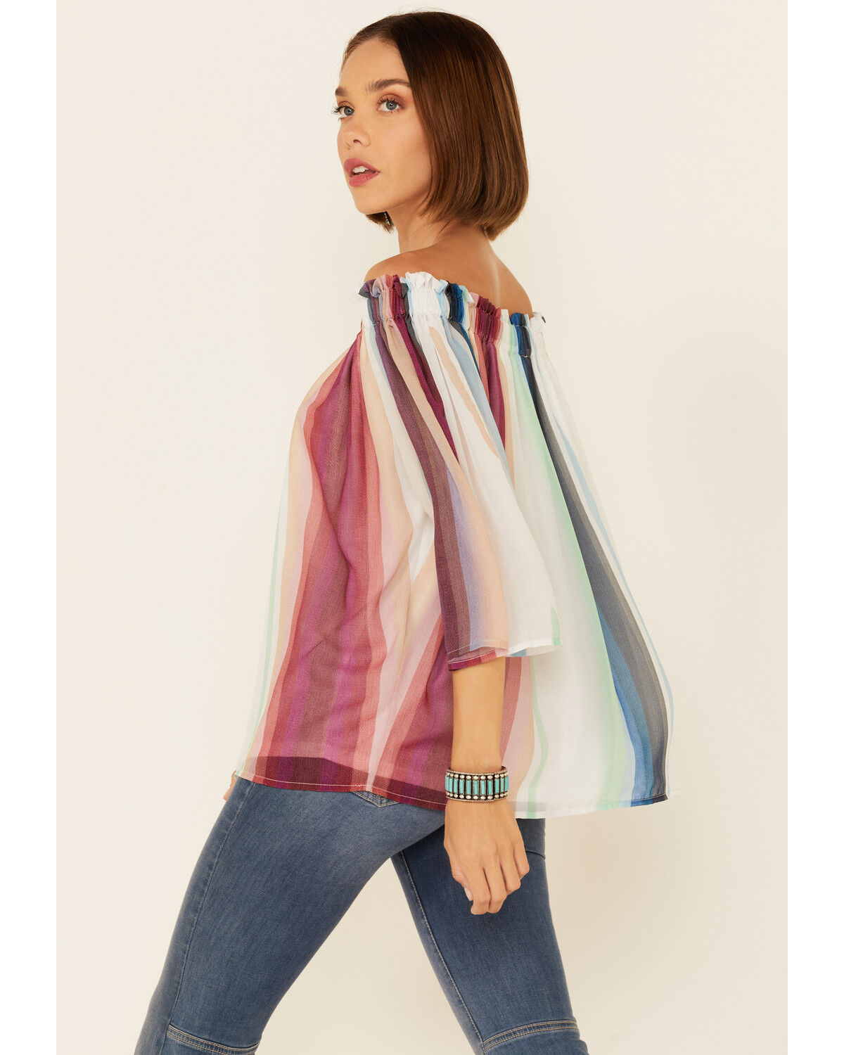 Image #2 - Tasha Polizzi Morroco Striped Off-Shoulder Top, Multi, hi-res
