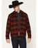 Image #1 - Cody James Men's Gainville Plaid Print Wool Jacket, Dark Red, hi-res