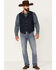 Image #2 - Moonshine Spirit Men's Saloon Textured Solid Button Down Western Vest , Black, hi-res