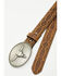 Image #2 - Cody James Men's Carson Hammered Longhorn Buckle Belt, Brown, hi-res