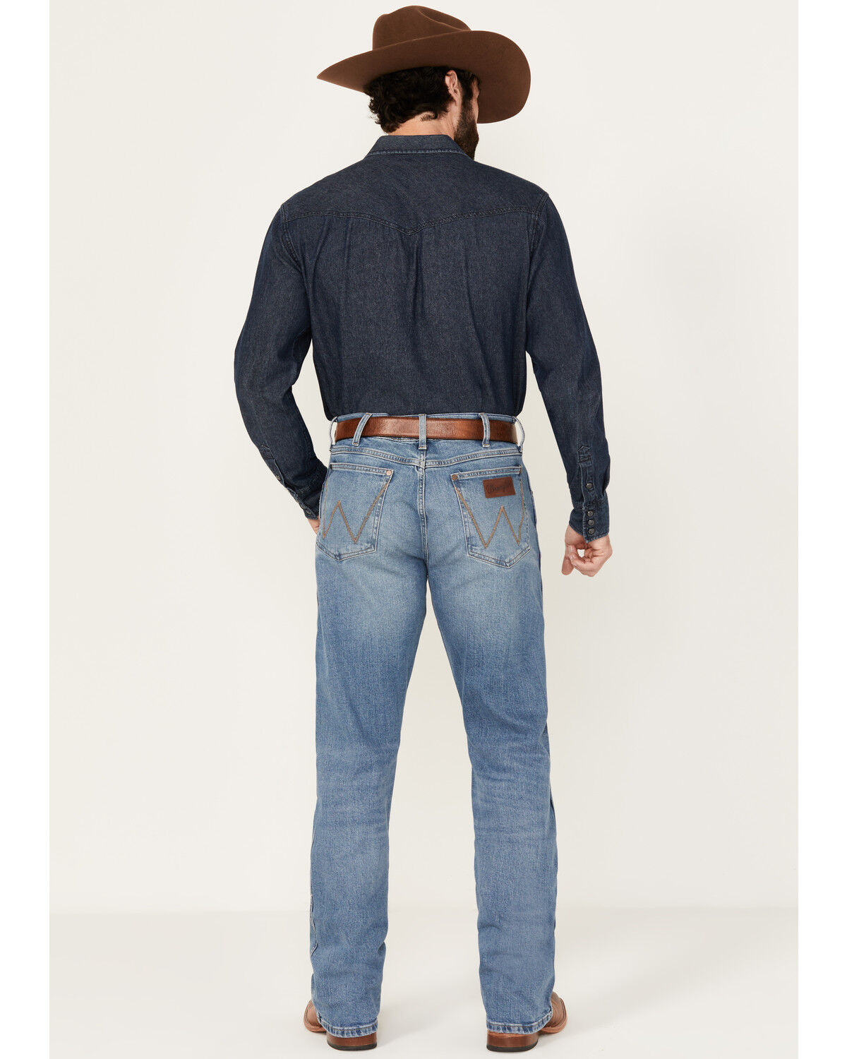 Image #3 - Wrangler Retro Men's Nolen Light Wash Slim Bootcut Stretch Denim Jeans, Light Wash, hi-res