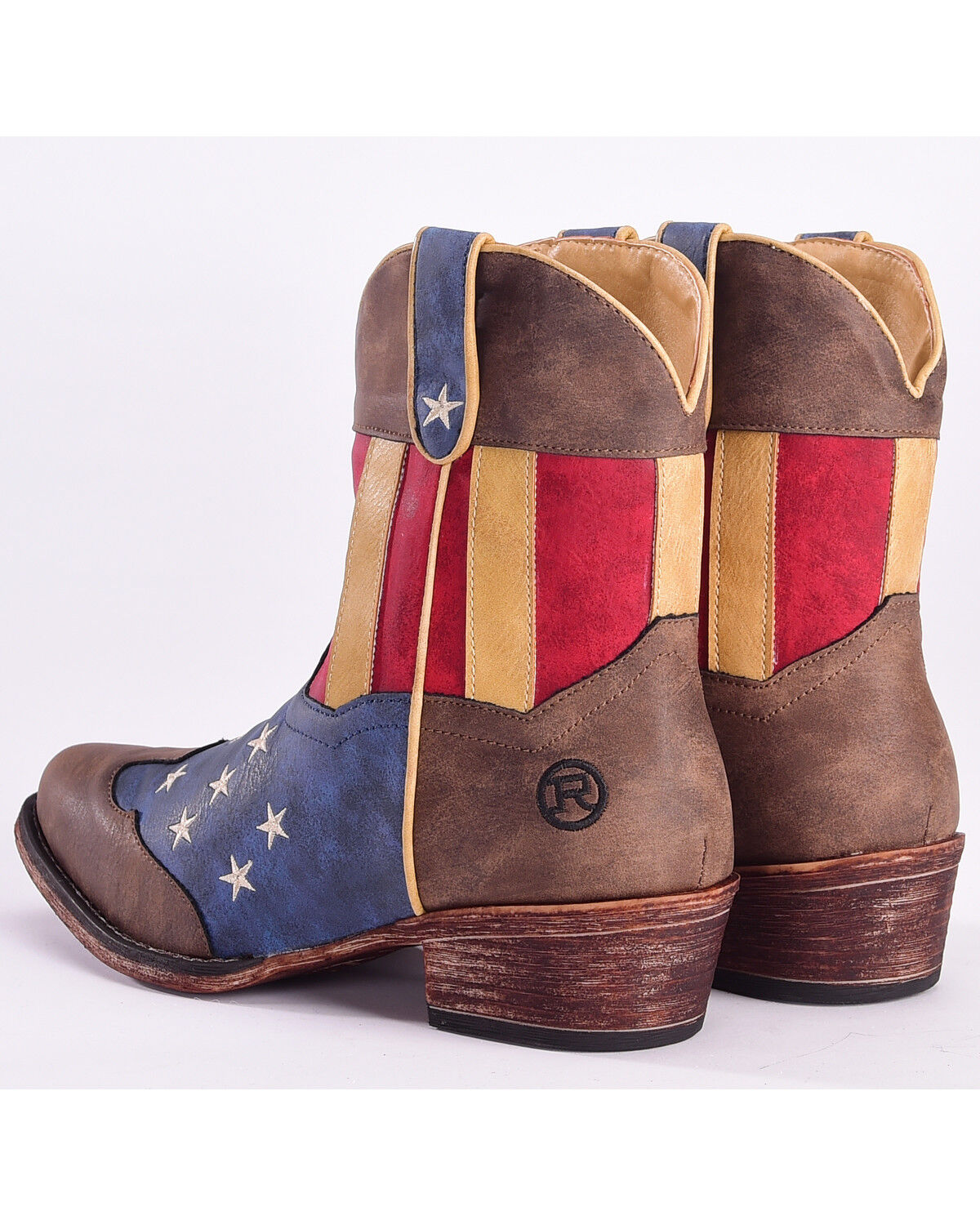 Image #3 - Roper Women's American Flag Boots - Snip Toe, Multi, hi-res