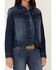 Image #2 - RANK 45® Women's Signature Dark Denim Rancher Jacket, Dark Wash, hi-res