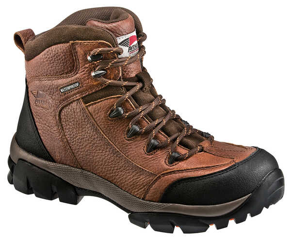 Avenger Men's Brown Waterproof Breathable Work Boots - Composite Toe, Brown, hi-res