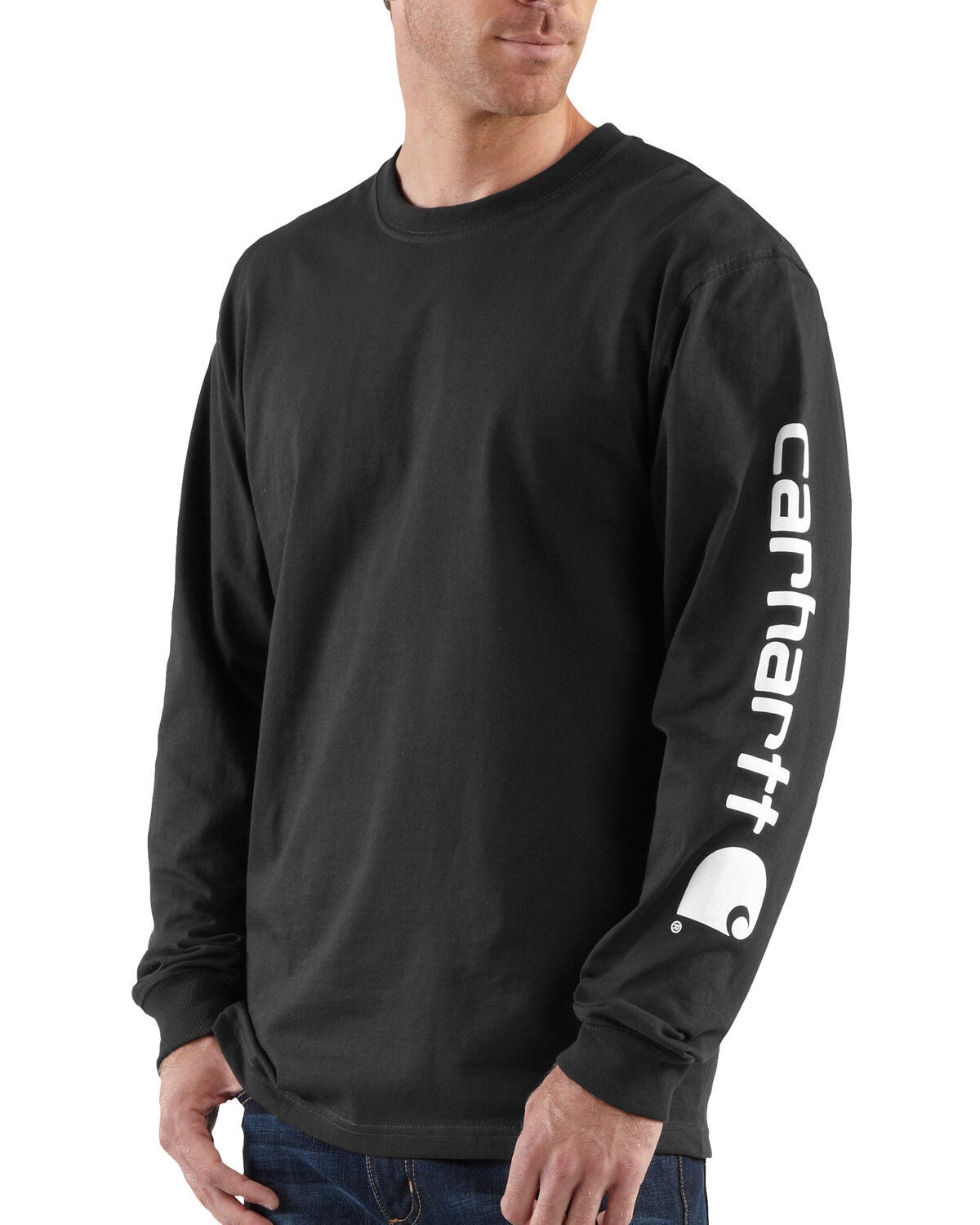 carhartt men's sleeve logo graphic long sleeve t shirt