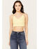 Image #2 - Fornia Women's Floral Lace Bralette, Yellow, hi-res
