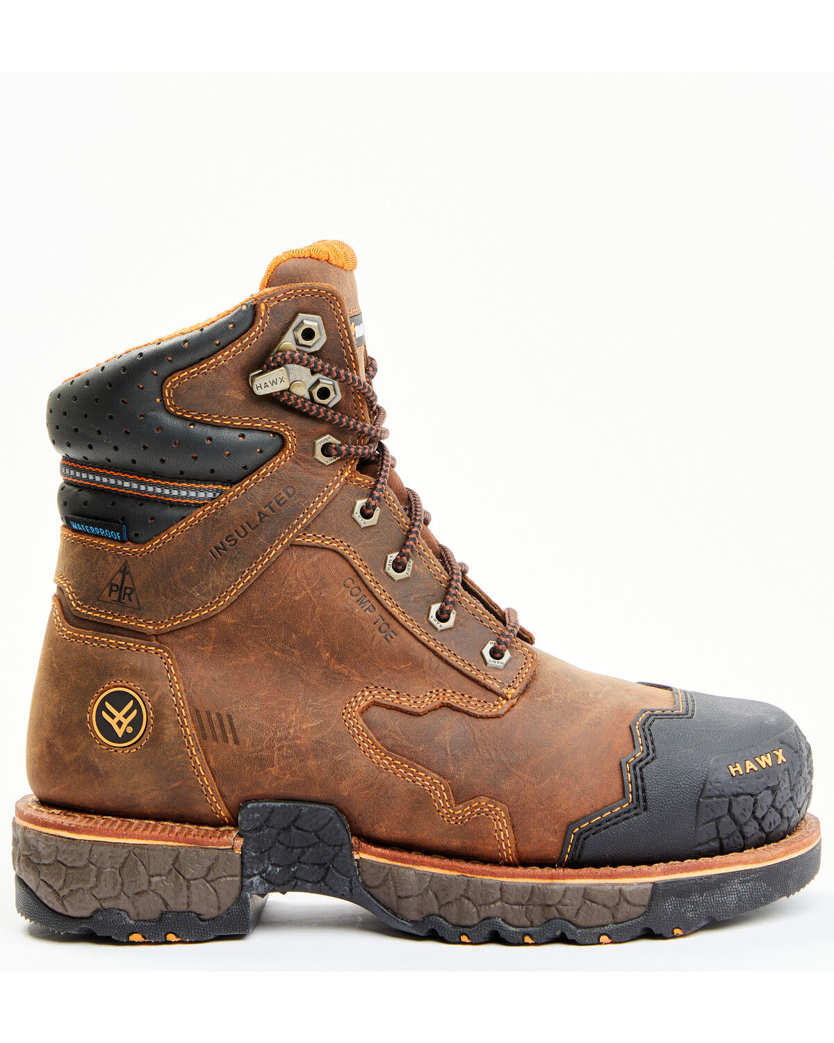 Image #2 - Hawx Men's Legion Sport Work Boots - Nano Composite Toe, Brown, hi-res