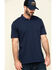 Hawx Men's Navy Miller Pique Short Sleeve Work Polo Shirt , Navy, hi-res
