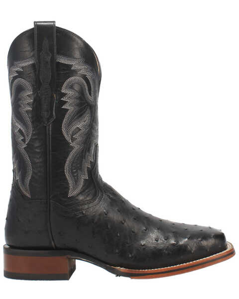 Image #2 - Dan Post Men's Alamosa Western Boots - Broad Square Toe, Black, hi-res
