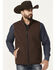 Image #2 - RANK 45® Men's Reversible Southwestern Softshell Vest, Chocolate, hi-res