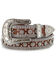 Shyanne Women's Rhinestone Print Belt, Brown, hi-res
