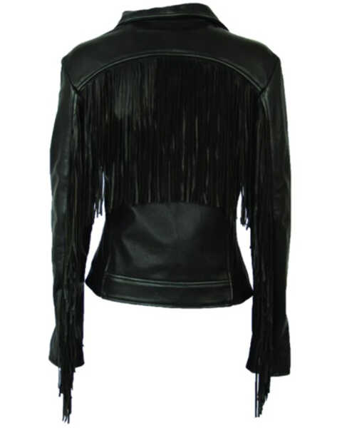 Image #2 - STS Ranchwear Women's Chenae Fringe Leather Jacket - Plus, Black, hi-res