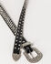 Shyanne Women's Rhinestone Studded Belt, Black, hi-res