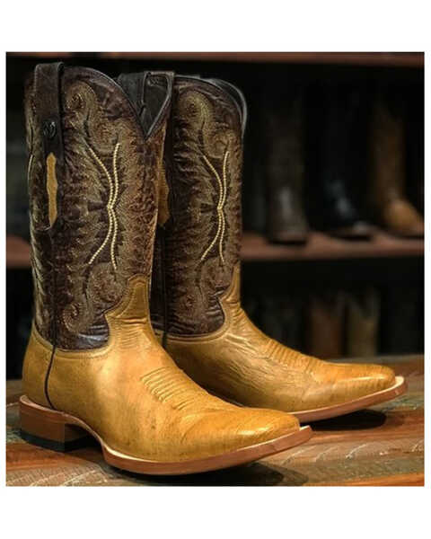 Tanner Mark Men's San Marcos Western Boots - Square Toe, Honey, hi-res