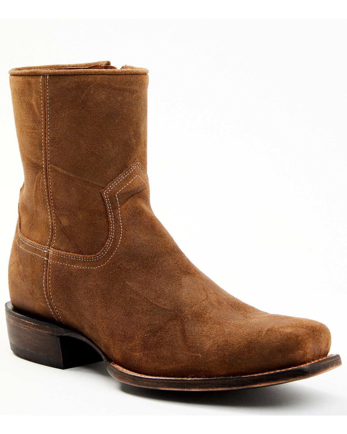 Moonshine Spirit&reg; Men's Pancho Roughout Western Boots - Square Toe, Brown, hi-res