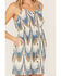 Image #3 - Shyanne Women's Southwestern Print Button-Front Mini Dress, Bright Blue, hi-res