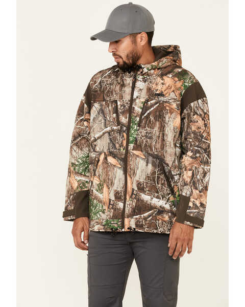 ATG by Wrangler Men's All-Terrain Camo Zip-Front Hooded Softshell Jacket, Camouflage, hi-res