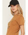 Image #2 - Troll Co Women's Savage DHCM Short Sleeve Graphic Tee, Tan, hi-res