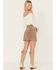 Image #3 - Sadie & Sage Women's Washed Corduroy Mini Skirt, Brown, hi-res