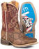 Tin Haul Boys' Twisted Rope Western Boots - Square Toe, Tan, hi-res
