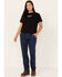 Image #1 - Dickies Women's Relaxed Fit Carpenter Straight Denim Jeans, Stone, hi-res
