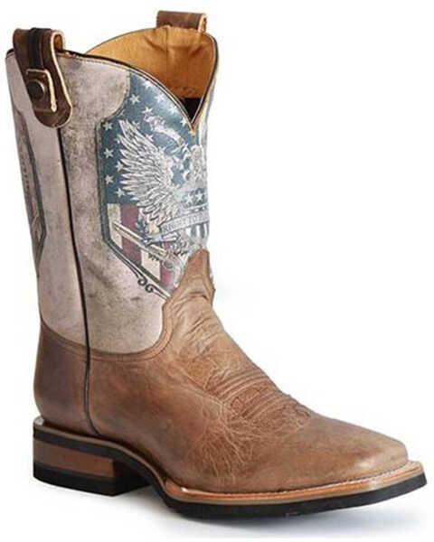 Image #1 - Roper Men's 2nd Amendment Western Boots - Square Toe, Tan, hi-res