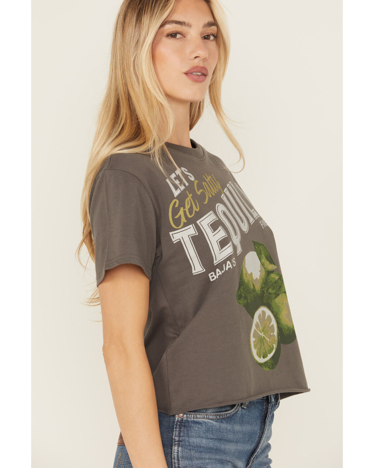 Image #2 - Blended Women's Tequila Lime Short Sleeve Graphic Tee, Black, hi-res