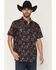 Image #1 - Moonshine Spirit&reg; Men's Purple Haze Paisley Print Short Sleeve Snap Western Shirt, Purple, hi-res