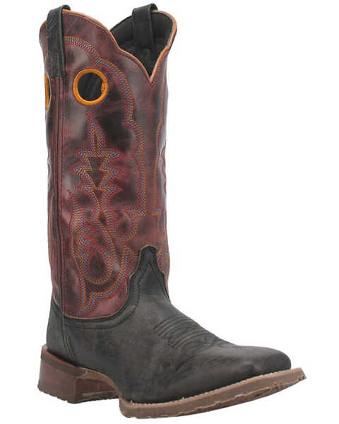Laredo Men's Isaac Western Boot - Broad Square Toe, Black, hi-res