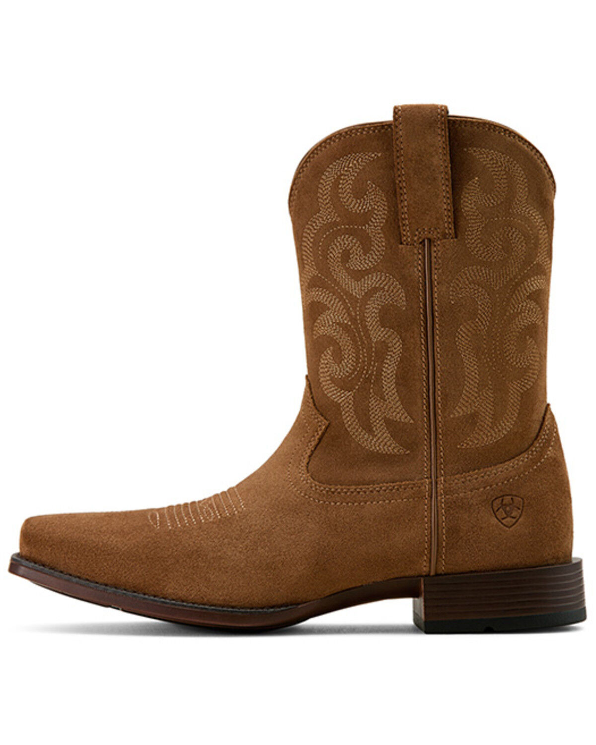 Image #2 - Ariat Men's Bodie Suede Western Boots - Square Toe, Chestnut, hi-res