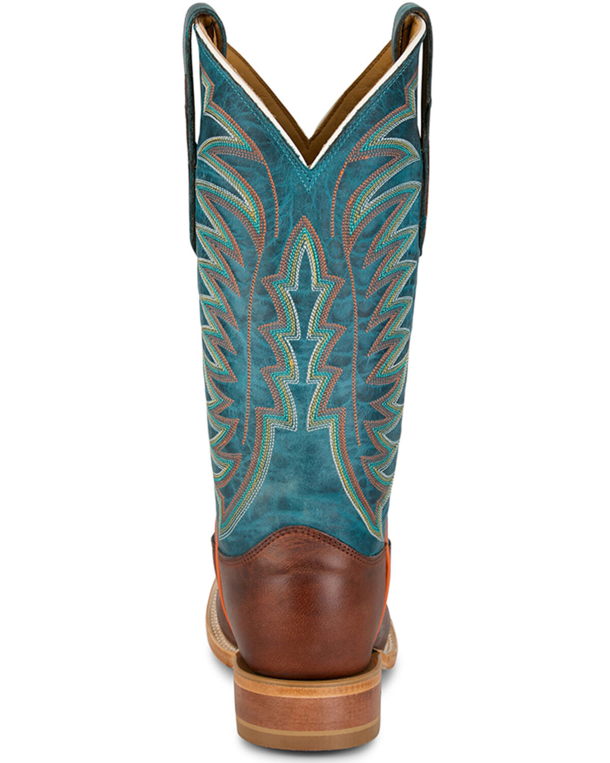 Image #5 - Justin Men's Burchett Western Boots - Broad Square Toe, Cognac, hi-res