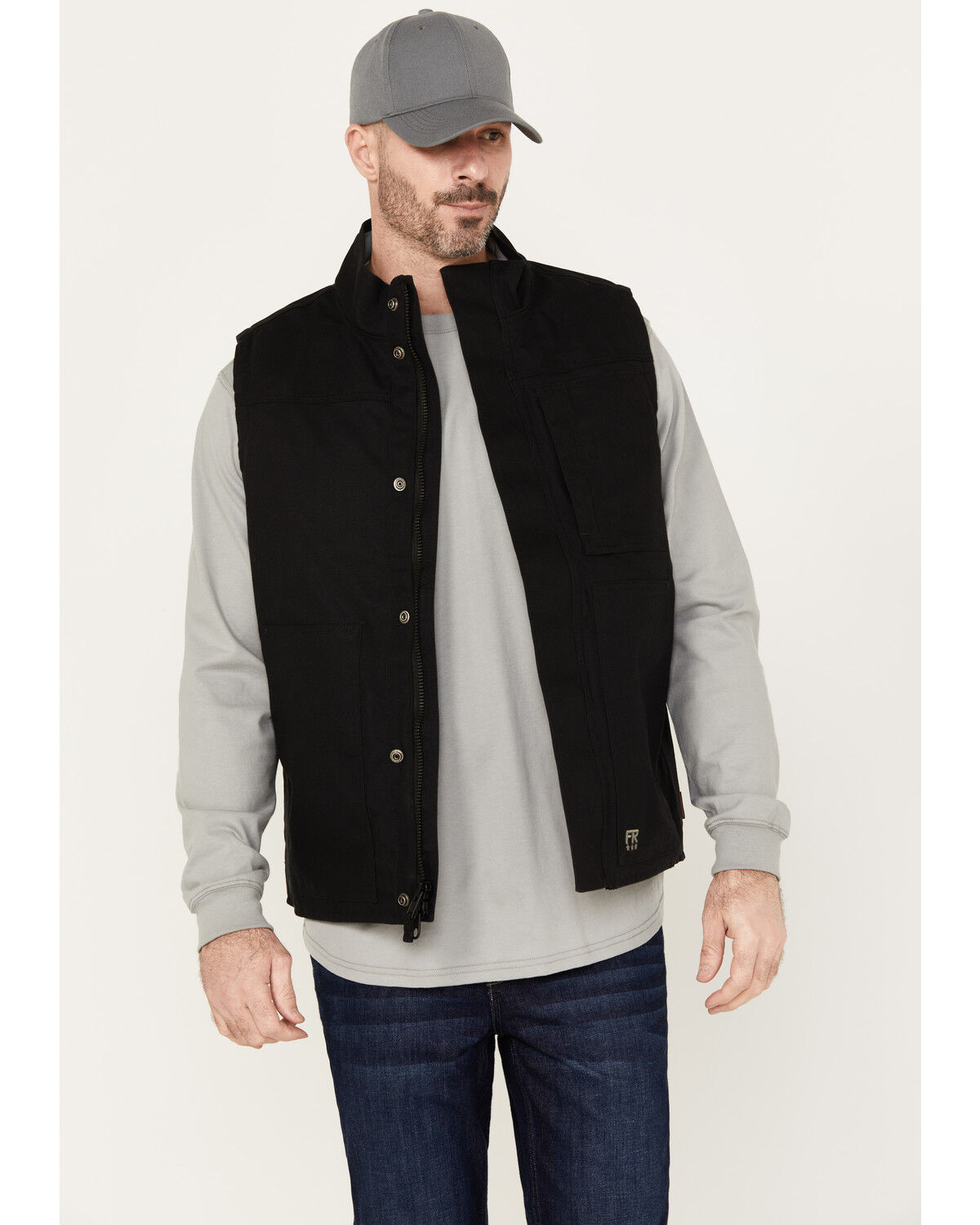 Image #1 - Cody James Men's FR Duck Vest, Black, hi-res