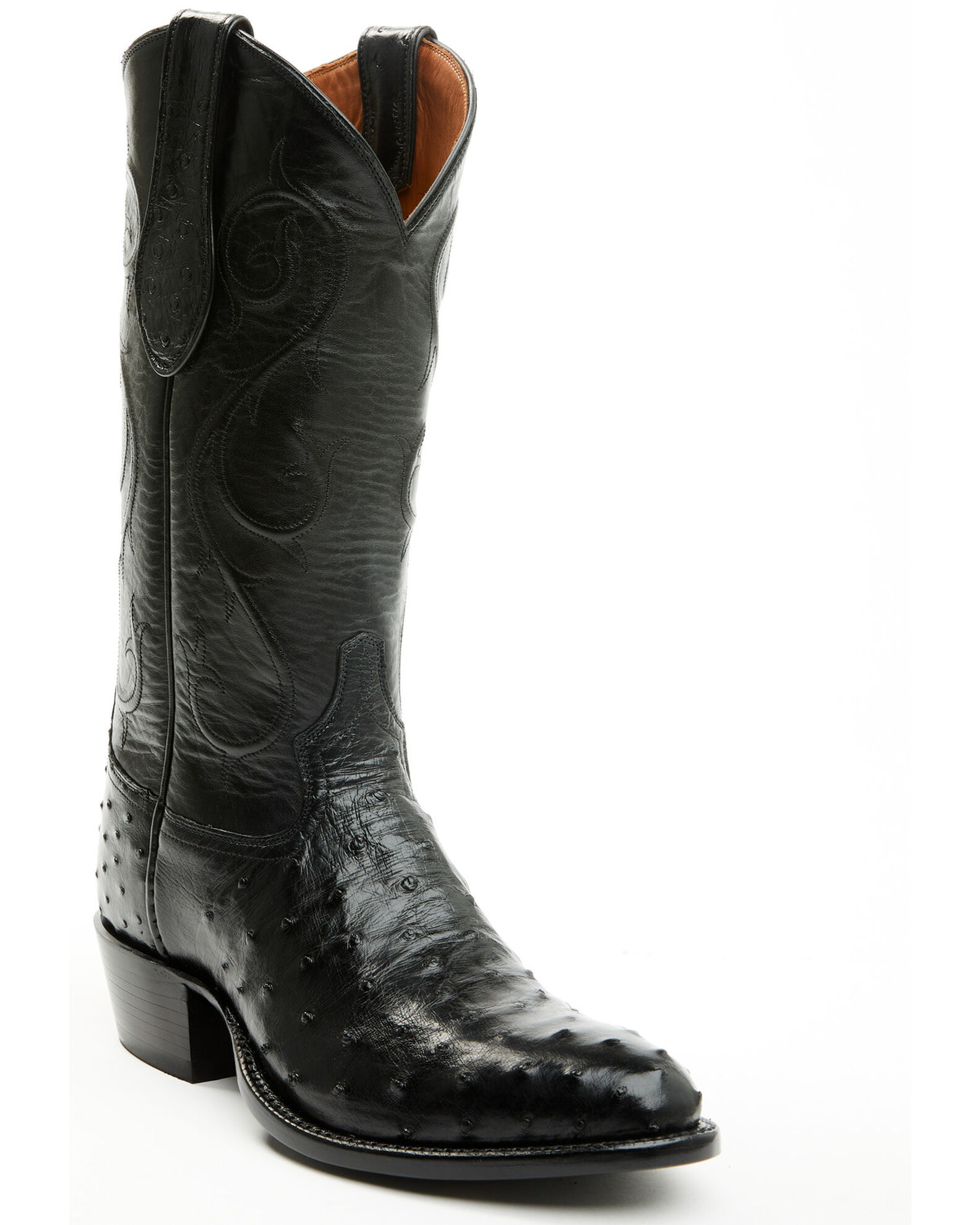 Product Name: Tony Lama Men's Exotic Full Quill Ostrich Western Boots -  Round Toe